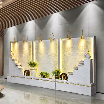 室內(nèi)客廳裝飾流水水幕墻